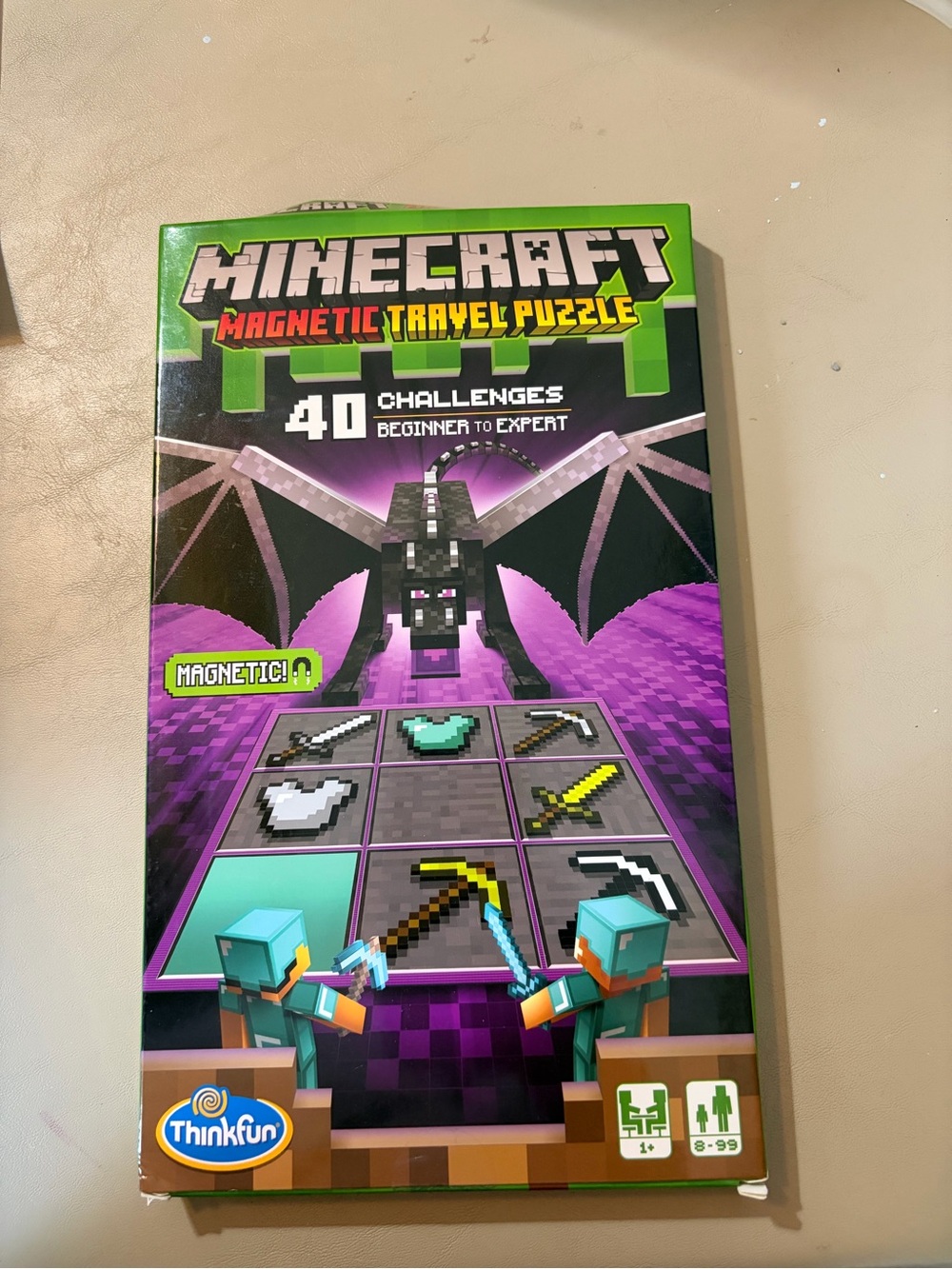 ThinkFun Minecraft Magnetic Travel Puzzle - Purple
